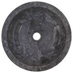 vidaXL Lavabo Gris Ø40x12 cm Marbre