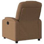 vidaXL Fauteuil inclinable Marron Tissu