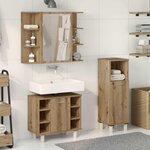 vidaXL Ensemble de meubles salle de bain 3 Pièces bois d'ingénierie