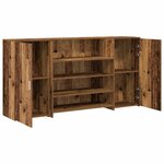 vidaXL Bureau de réception vieux bois 200x50x103 5cm bois d'ingénierie