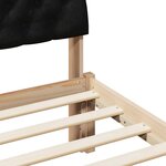 vidaXL Cadre de lit Marron et noir 90 x 200 cm Bois massif en pin