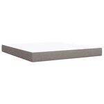 vidaXL Sommier à lattes de lit avec matelas Taupe 180x200 cm Tissu