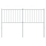 vidaXL Tête de lit de remplacement métal blanc 135 cm