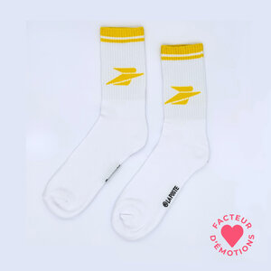 Chaussettes Tennis Blanches & Jaunes – La Poste x Musée Postal