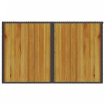 vidaXL Table de jardin et dessus en bois noir 110x68x70 cm poly rotin