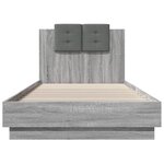 vidaXL Cadre de lit sans matelas sonoma gris 100x200 cm