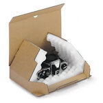 Boîte postale carton brune avec calage mousse rajapack'mousse 20x14x6 cm (lot de 50)