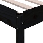 vidaXL Lit empilable sans matelas noir 75x190 cm bois de pin massif