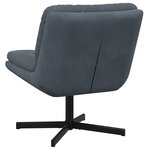 vidaXL Fauteuil relaxant pivotant Gris foncé 63 x 75 x 76 cm Velours