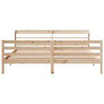 vidaXL Cadre de lit avec tête de lit sans matelas 200x200 cm