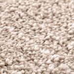 Tapis Shaggy avec dos en latex Crème Ø90 cm