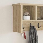 vidaXL Porte-manteau mural avec étagère Chêne sonoma 50 x 16 x 26 cm