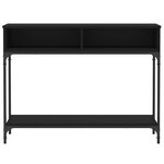 vidaXL Table console noir 100x30 5x75 cm bois d'ingénierie