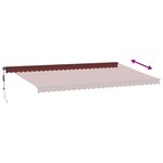 vidaXL Auvent rétractable automatique bordeaux 600x350 cm