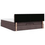 VidaXL Cadre de lit ottoman avec matelas marron foncé 200x200 cm tissu