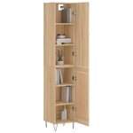 vidaXL Buffet haut Chêne sonoma 34 5x34x180 cm Bois d'ingénierie