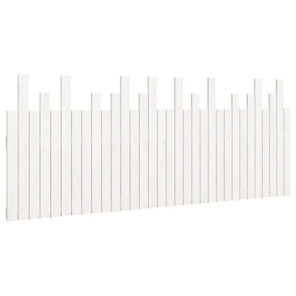 vidaXL Tête de lit murale Blanc 204x3x80 cm Bois massif de pin