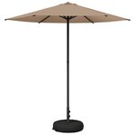 vidaXL Parasol de jardin 230 x 230 cm Polyester Rectangulaire Taupe