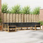 vidaXL Ensemble de canapés d'extérieur 7 Pièces Blanc et anthracite