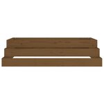 vidaXL Jardinière Marron miel 110x110x27 cm Bois massif de pin