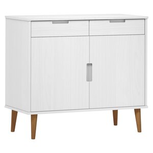vidaXL Buffet MOLDE Blanc 90x40x80 cm Bois massif de pin