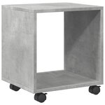 vidaXL Armoire à roulettes gris béton 37x33x42 5 cm bois d’ingénierie