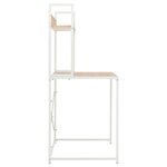 vidaXL Bureau d'ordinateur Blanc et chêne 120 x 60 x 138 cm