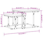 vidaXL Table basse gigogne 2 Pièces chêne sonoma bois d'ingénierie