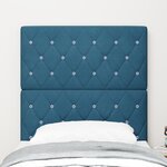 vidaXL Tête de Lit LED Bleue Foncée 80 cm en Velours