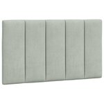 vidaXL Cadre de lit sans matelas Hanko gris clair 90x190 cm velours