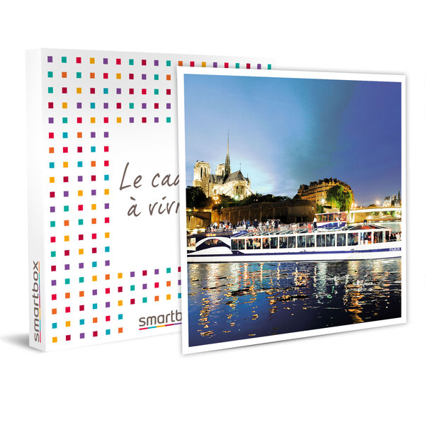 Croisière gourmande d’1h45 sur la seine avec dîner menu 3 plats sur le paris en scène - smartbox - coffret cadeau gastronomie