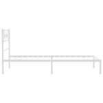 vidaXL Cadre de lit métal avec tête de lit blanc 107x203 cm