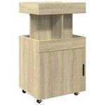 vidaXL Chariot de bar chêne sonoma 50x41x89 cm bois d'ingénierie