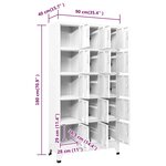 vidaXL Armoire à casiers Gris clair 90x40x180 cm Acier