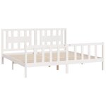 vidaXL Cadre de lit sans matelas blanc bois massif de pin 200x200 cm