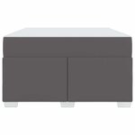 vidaXL Cadre de lit avec matelas Gris 120 x 190 cm tissu