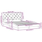vidaXL Cadre de lit sans matelas taupe 120x200 cm tissu