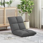vidaXL Fauteuil de sol ajustable Gris foncé Tissu