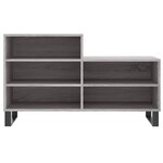 vidaXL Armoire à chaussures Sonoma gris 102x36x60 cm Bois d'ingénierie