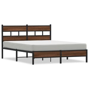 vidaXL Cadre de lit sans matelas chêne marron 160x200 cm