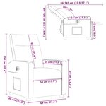 vidaXL Fauteuil inclinable électrique Crème Tissu