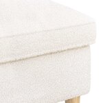 vidaXL Pouf Crème 55 x 35 x 41 cm Bouclé