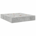 vidaXL Cadre de lit Gris béton 200 x 200 x 31 5 cm Bois d'ingénierie