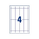 Paquet de 40 chevalets imprimables 190g/m² - format 120 x 45 mm AVERY ZWECKFORM