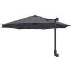 vidaXL Parasol de jardin Anthracite  Noir 248 x 248 x 148 cm