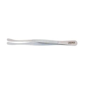 Pince luxe en acier inoxydable 115 mm à bout arrondi courbé.