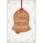 Carte de voeux joie  amour et partage - cloche en b - draeger paris