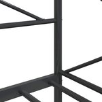 vidaXL Lit de repos sans matelas noir 90x200 cm acier