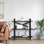 vidaXL Étagère Chêne noir 100 x 33 5 x 102 cm Bois d'ingénierie