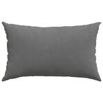 vidaXL Coussins de canapé 2 Pièces Gris foncé 50 x 30 cm tissu